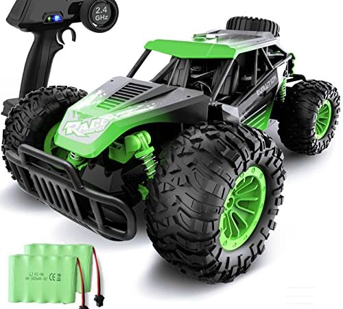 GizmoVine Ferngesteuertes Auto, 1:14 Geschwindigkeit RC Off-Road Buggy RC Auto Geländewagen Spielzeug Auto mit 2 wiederaufladbaren Batterie für Erwachsene & Kinder ab 8 + Jahren(Green)