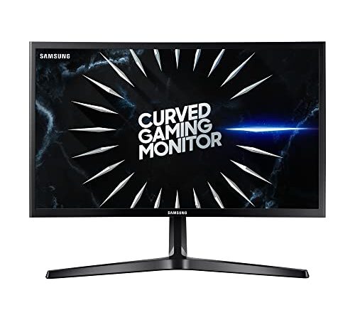 Samsung Curved Gaming Monitor LC24RG50FZRXEN, 24 Zoll, Full HD-Auflösung, AMD FreeSync. Reaktionszeit 4 ms, Krümmung 1800R, Bildwiederholrate 144 Hz, Eye Saver Mode, Flicker Free