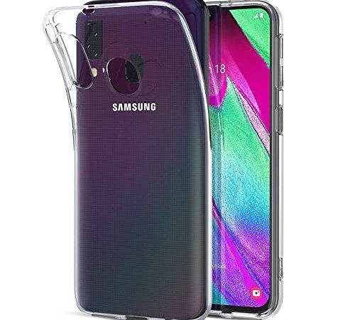 NEW'C Hülle für Samsung Galaxy A40, [Ultra transparent Silikon Gel TPU Soft] Cover Case Schutzhülle Kratzfeste mit Schock Absorption und Anti Scratch kompatibel Samsung Galaxy A40