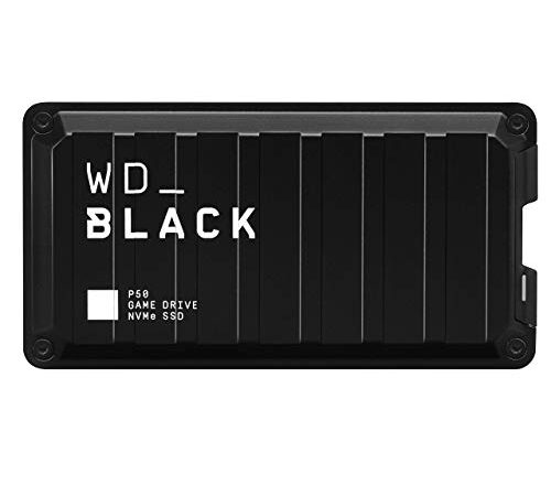 WD_BLACK P50 Game Drive SSD 500 GB externe SSD (SuperSpeed USB 3.2 Gen 2x2, stoßfest, Lesegeschwindigkeiten bis 2000 MB/s) Schwarz - auch kompatibel mit PC, Xbox und PS5