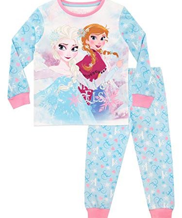 Disney Mädchen Die Eiskönigin Schlafanzug Blau 104cm