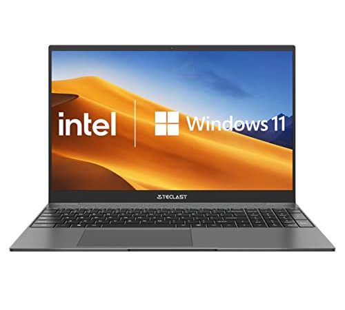 Laptop 15.6 Zoll 8GB RAM+256GB ROM, TECLAST F15 Plus2 Notebook, Windows 11 Computer, Intel N4120 Turbo 2.6GHz Prozessor 1920*1080 FHD, Typ-C, USB*2, Mini-HDMI, Ganzmetall-Leichtgewicht 1.65Kg (QWERTZ)