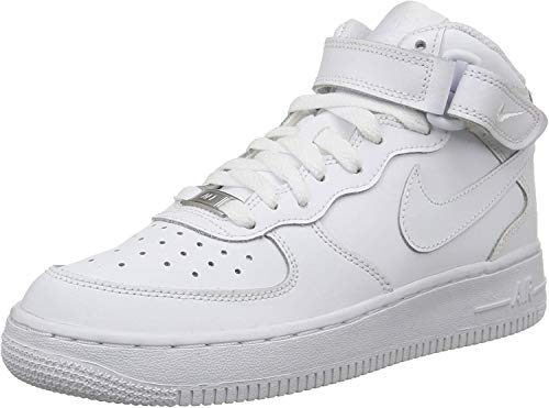 Nike AIR FORCE 1 MID (GS), Unisex-Kinder Sneakers, Weiß, 38 EU