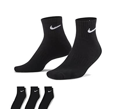 Nike Cushioned Crew Socks Socken 3er Pack (42-46, Black/White)