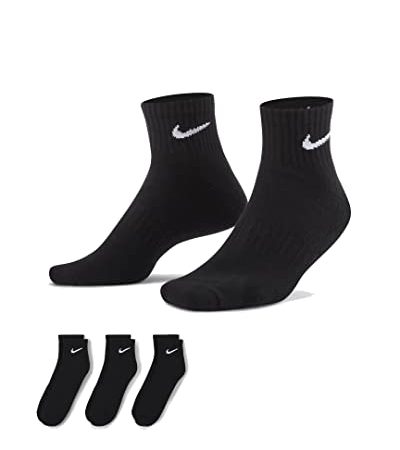 Nike Cushioned Crew Socks Socken 3er Pack (42-46, Black/White)