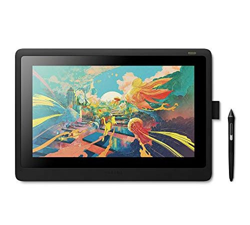 Wacom Cintiq 16 Kreativ-Stift-Display Tablet (zum Skizzieren, Illustrieren & Zeichnen direkt auf dem Bildschirm, mit Full HD Display (1.920 x 1.080), geeignet für Windows & Mac), Schwarz