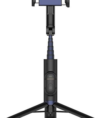 Samsung Selfie Stick und Stativ mit 6 ausziebaren Höhenstufen, Bluetoothfernbedienung und Aluminiumlegierung - Schwarz, GP-TOU020SAABW'