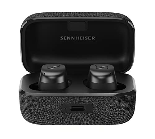 Sennheiser MOMENTUM True Wireless 3 – Bluetooth-In-Ear-Ohrhörer für Musikwiedergabe und Telefonate mit Adaptive Noise Cancellation-Funktion und 28 Stunden Akkulaufzeit - Schwarz